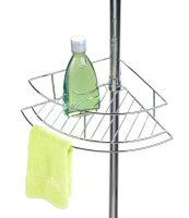 WENKO Teleskop-Duschregal Dolcedo silber 31,0 x 23,0 x 65,0 - 275,0 cm