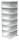 Kerkmann Anbauregal Progress 50966111 lichtgrau 75,0 x 60,0 x 225,0 cm