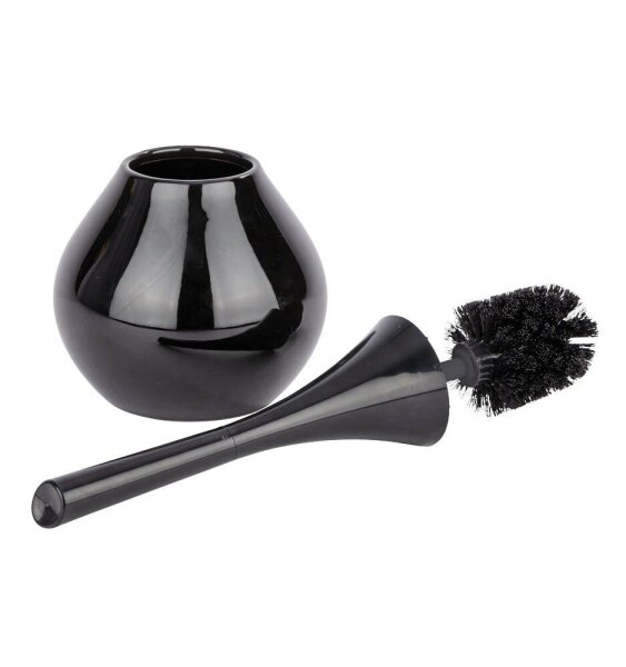 WENKO WC-Garnitur Flakon schwarz Stein, 1 St.