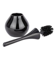 WENKO WC-Garnitur Flakon schwarz Stein, 1 St.