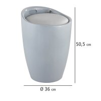 WENKO Badhocker mit Wäschesammler Candy 25625100 grau, 1 St.