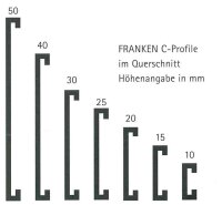 FRANKEN Etikettenhalter magnetisch braun 7,5 x 2,0 cm, 10...