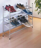 WENKO Teleskop-Schuhregal chrom 62,0 - 115,0 x 23,0 x 35,0 cm, 1 St.