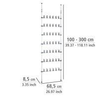 WENKO Teleskop-Schuhregal Atlas weiß 68,5 x 8,5 x 100,0 - 300,0 cm, 1 St.