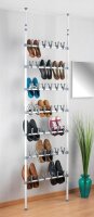 WENKO Teleskop-Schuhregal Atlas weiß 68,5 x 8,5 x 100,0 - 300,0 cm, 1 St.