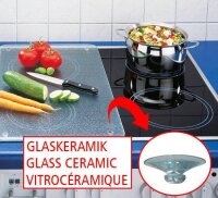 WENKO Herdabdeckplatten Caprese schwarz, 2 St.