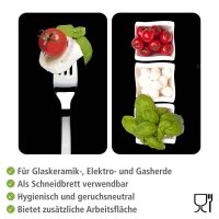 WENKO Herdabdeckplatten Caprese schwarz, 2 St.
