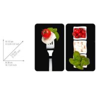 WENKO Herdabdeckplatten Caprese schwarz, 2 St.