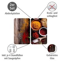 WENKO Herdabdeckplatten Gewürze bunt, 2 St.