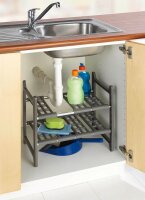 WENKO Teleskopregal Flexi grau 45,0 - 80,0 x 28,0 x 39,0 cm, 1 St.