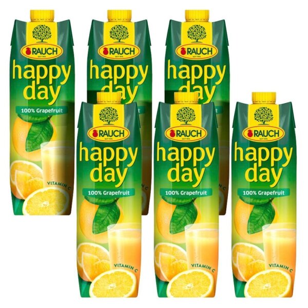 happy day Fruchtsaftkonzentrat Grapefruit 6x 1,0 l