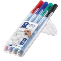 STAEDTLER Folienstifte farbsortiert non-permanent, 4 St.