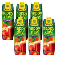 happy day Fruchtnektar Erdbeere 6x 1,0 l
