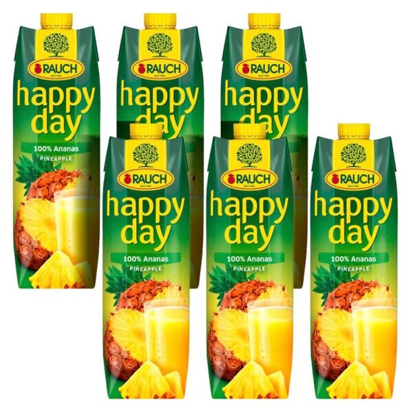 happy day Fruchtsaftkonzentrat Ananas 6x 1,0 l
