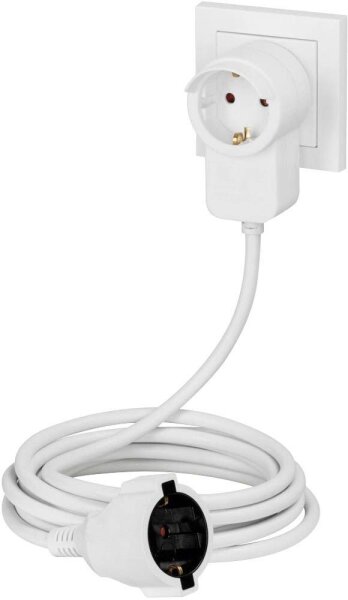 hama Powerplug Verlängerungskabel weiß