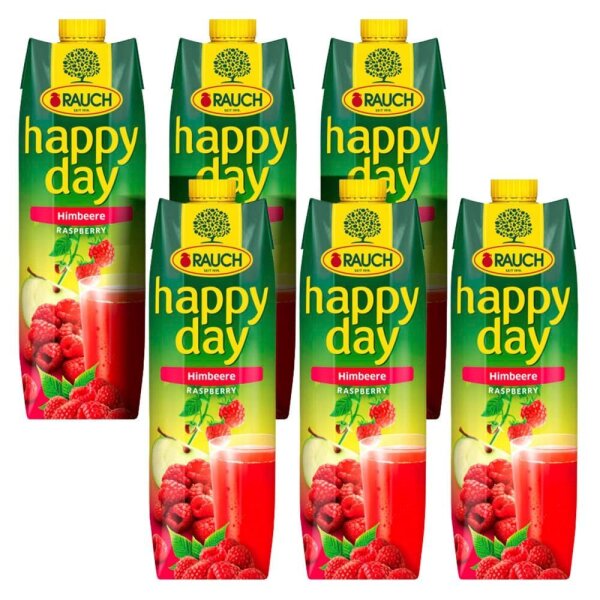 happy day Fruchtnektar Himbeere 6x 1,0 l