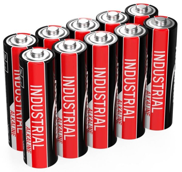 ANSMANN Batterien INDUSTRIAL Alkali-Mangan Mignon AA 1,5 V, 10 St.