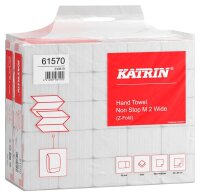 KATRIN Papierhandtücher 61570 Non Stop M2 wide Interfold-Falzung 2-lagig weiß, 4.000 Tücher