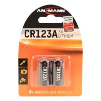 ANSMANN Batterien CR123A Lithium Fotobatterie 3,0 V, 2 St.