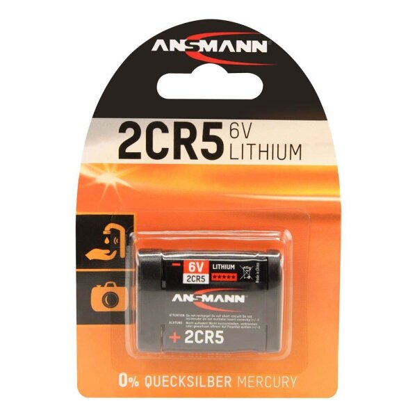 ANSMANN Batterie 2CR5 Lithium Fotobatterie 6,0 V, 1 St.