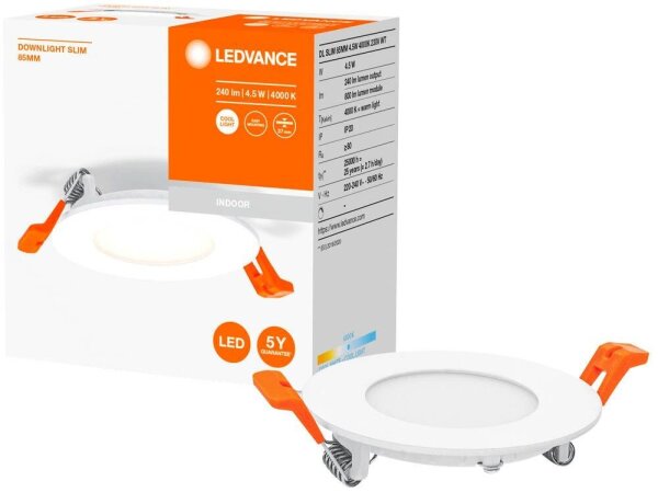 LEDVANCE RECESS SLIM DOWNLIGHT LED Einbaustrahler weiß 4,5 W
