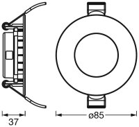 LEDVANCE RECESS SLIM DOWNLIGHT LED Einbaustrahler...
