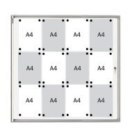 FRANKEN Schaukasten X-tra!Line  silber 12x DIN A4 96,0 x 3,0 x 98,0 cm, 1 St.