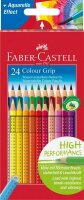 FABER-CASTELL Colour GRIP Buntstifte farbsortiert, 24 St.