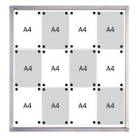FRANKEN Schaukasten ECO silber 12x DIN A4 98,0 x 4,5 x 101,1 cm, 1 St.