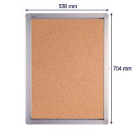 FRANKEN Schaukasten ECO silber 4x DIN A4 53,0 x 4,5 x 70,4 cm, 1 St.