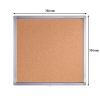 FRANKEN Schaukasten ECO silber 6x DIN A4 70,4 x 4,5 x 75,0 cm, 1 St.