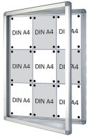 FRANKEN Schaukasten ECO silber 9x DIN A4 75,0 x 4,5 x 101,1 cm, 1 St.
