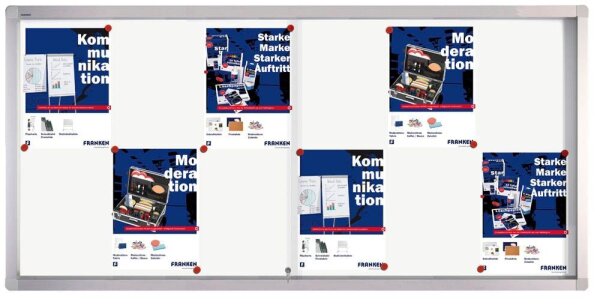 FRANKEN Schaukasten PRO silber 12x DIN A4 139,0 x 4,6 x 68,0 cm, 1 St.