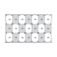 FRANKEN Schaukasten PRO silber 21x DIN A4 161,5 x 4,6 x 99,0 cm, 1 St.