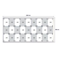 FRANKEN Schaukasten PRO silber 27x DIN A4 206,5 x 4,6 x 99,0 cm, 1 St.
