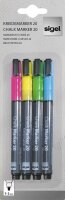 SIGEL Kreidemarker farbsortiert 1,0 - 2,0 mm, 4 St.