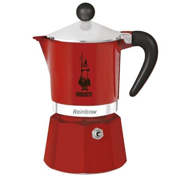 BIALETTI Rainbow Espressokocher rot, 1 Tasse