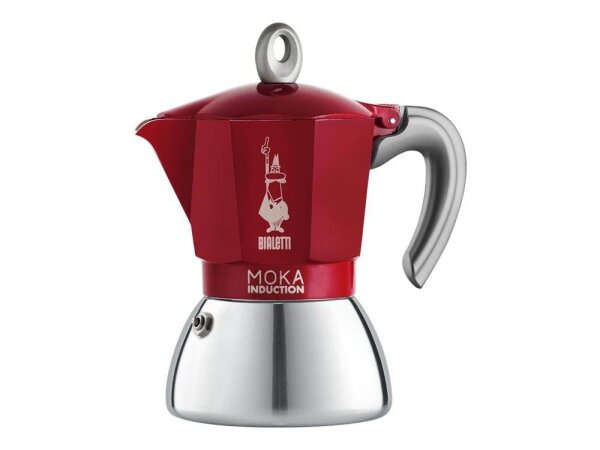 BIALETTI MOKA INDUCTION Espressokocher rot, 4 Tassen
