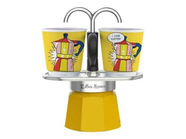 BIALETTI Mini Express Espressokocher gelb, 2 Tassen