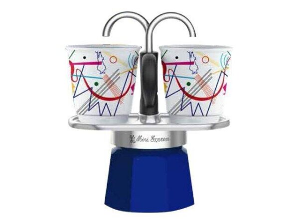 BIALETTI Mini Express Espressokocher blau, 2 Tassen