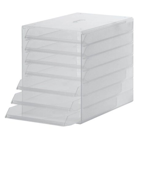 DURABLE Schubladenbox IDEALBOX  transparent 1712000400, DIN A4 mit 7 Schubladen, 1 St.