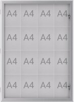 MAUL Schaukasten Excite grau 16x DIN A4 95,6 x 2,8 x...