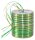 PRÄSENT Geschenkband Raffia glänzend grün/hellgrün/weiß 3,0 mm x 50,0 m