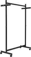 MAUL Rollgarderobe Samba 9424190 schwarz Metall 10 Haken 115,5 x 172,0 cm, 1 St.