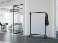 MAUL Rollgarderobe Samba 9424190 schwarz Metall 10 Haken 115,5 x 172,0 cm, 1 St.