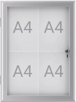 MAUL Schaukasten Excite grau 4x DIN A4 52,2 x 2,8 x 69,6...