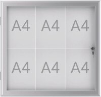 MAUL Schaukasten Excite grau 6x DIN A4 73,9 x 2,8 x 69,6...
