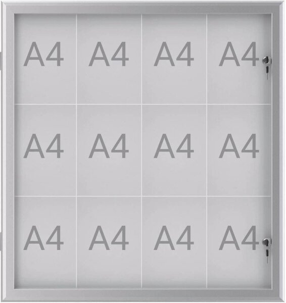 MAUL Schaukasten Excite grau 12x DIN A4 95,6 x 2,8 x 100,0 cm, 1 St.