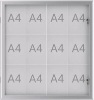 MAUL Schaukasten Excite grau 12x DIN A4 95,6 x 2,8 x...