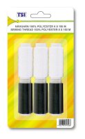 TSI Nähgarn-Set matt schwarz/weiß 0,8 mm x 6x...